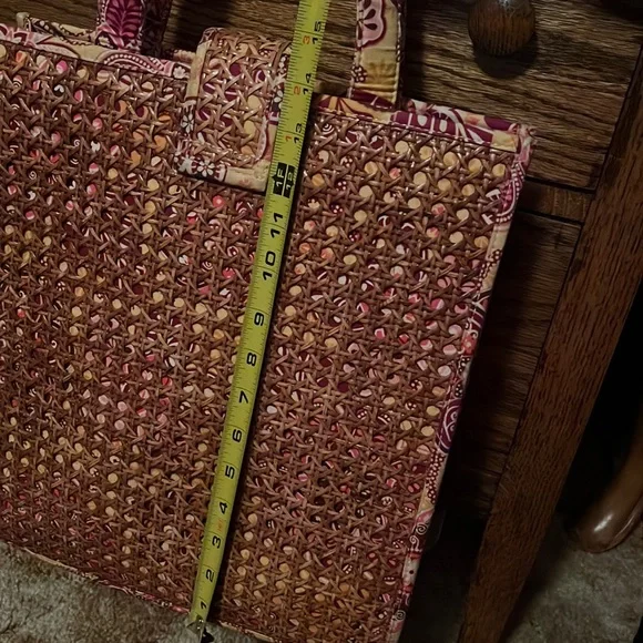 RARE EUC Vera Bradley wicker purse - Picture 2 of 16